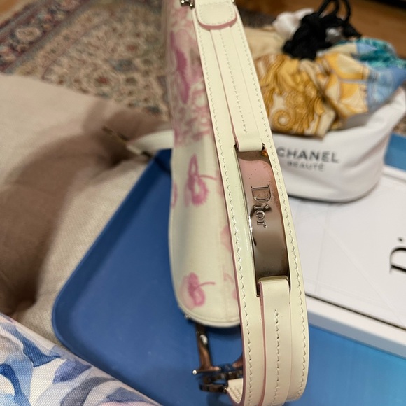 Dior Pink Oblique Logo Girly Canvas Saddle Bag - Picture 4 of 16